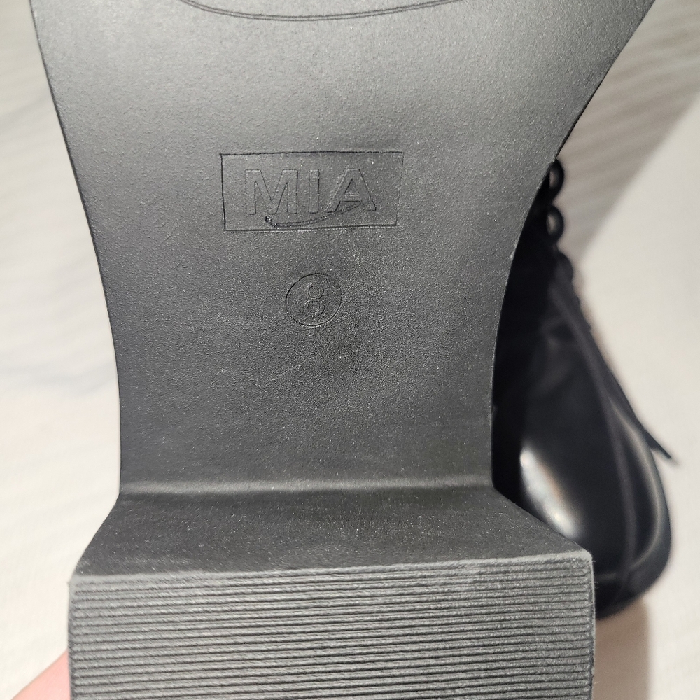 MIA Black Combat & Moto Boots - Picture 4 of 5